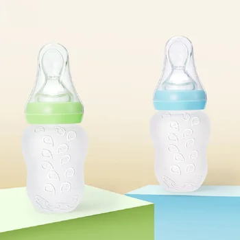 Useful Safety Silicone Baby Bottle With Spoon Food Supplement Rice Paste Feeding Bottles Convenient and practical 180ML
Useful Safety Silicone Baby Bottle With Spoon Food Supplement Rice Paste Feeding Bottles Convenient and practical 180ML