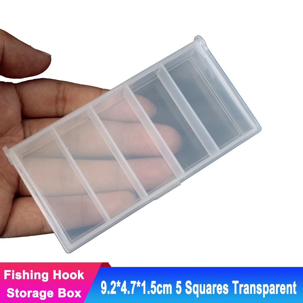 9.2*4.7*1.5cm Fishhook Box 5 Squares Fishing Lure Jig Hook Plastic Box Fish Tool Bait Carp Tackle Accessories
9.2*4.7*1.5cm Fishhook Box 5 Squares Fishing Lure Jig Hook Plastic Box Fish Tool Bait Carp Tackle Accessories