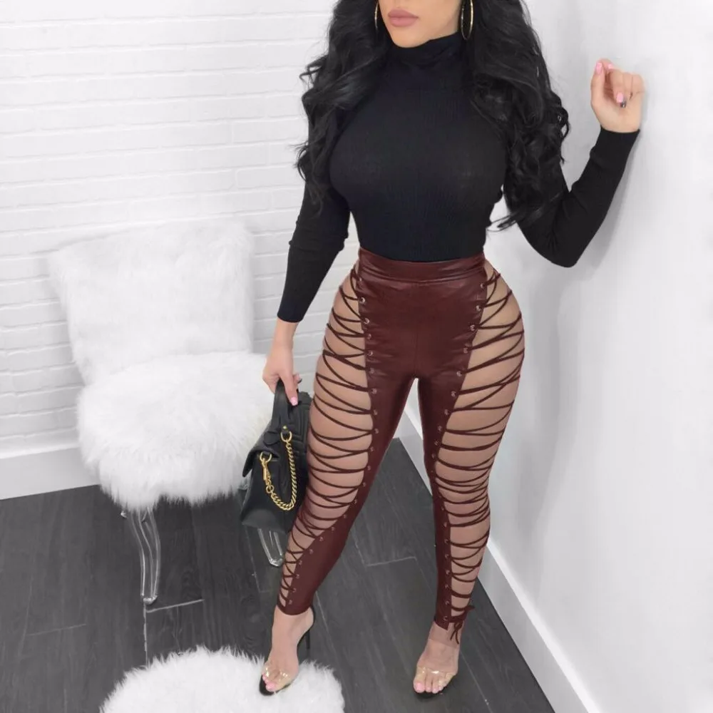 Adogirl New 2017 Clubwear Trousers Stylish Black Crisscross Cutout Sides Fitness Leggings Women PU B Skinny Pants Mujer
Adogirl New 2017 Clubwear Trousers Stylish Black Crisscross Cutout Sides Fitness Leggings Women PU B Skinny Pants Mujer