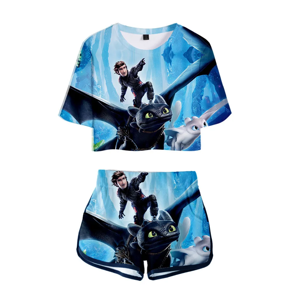 Summer Women's Sets How To Train Your Dragon 3D Print Crop Top + Shorts Sweat Suits Women Tracksuits Two Piece Outfit Streetwear
Summer Women's Sets How To Train Your Dragon 3D Print Crop Top + Shorts Sweat Suits Women Tracksuits Two Piece Outfit Streetwear