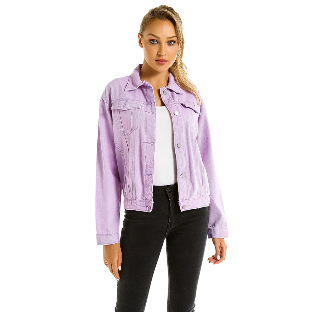 Women's Modern Series Single-breasted Purple Denim Jackets Coats Women Junior Brewster Basic Button Down Stretch Jean Jackets
Women's Modern Series Single-breasted Purple Denim Jackets Coats Women Junior Brewster Basic Button Down Stretch Jean Jackets