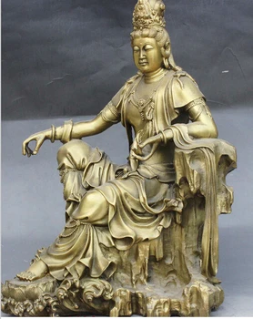 ymying 1015+++++ 16" China Buddhism Brass Seat Kwan-yin Guanyin Boddhisattva Goddess Statue
ymying 1015+++++ 16" China Buddhism Brass Seat Kwan-yin Guanyin Boddhisattva Goddess Statue