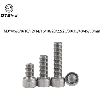 50pcs Metric Thread DIN912 M3 304 Stainless Steel Hex Socket Head Cap Screw Bolts M3*(4/5/6/8/10/12/14/16/18/20/22/25/30/35/40)
50pcs Metric Thread DIN912 M3 304 Stainless Steel Hex Socket Head Cap Screw Bolts M3*(4/5/6/8/10/12/14/16/18/20/22/25/30/35/40)