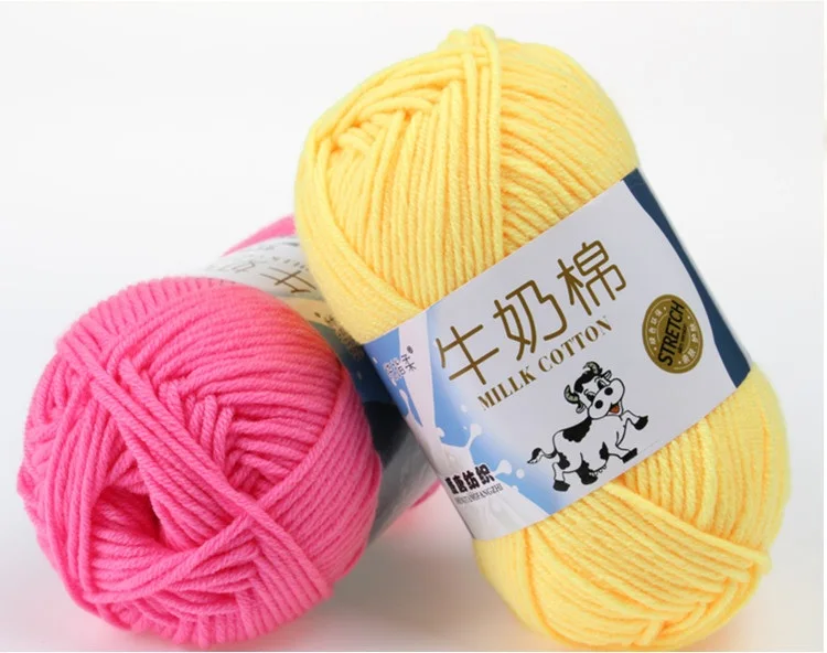 

mylb 50g High Quality Warm DIY Milk Cotton Yarn Baby Wool Yarn for Knitting Children Hand Knitted Yarn Knit Blanket Crochet Yarn