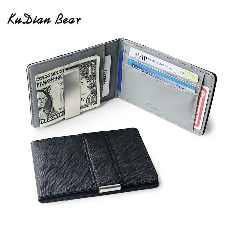 KUDIAN BEAR Slim Leather Men Money Clip Wallet Brand Designer Men Wallet Bilfold Clamps for Money Carteras Hombre BID261 PM49
KUDIAN BEAR Slim Leather Men Money Clip Wallet Brand Designer Men Wallet Bilfold Clamps for Money Carteras Hombre BID261 PM49