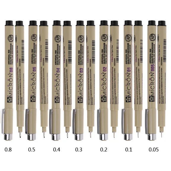 8 pcs/Lot Sakura Pigma Micron needle for drawing sketch cartoon archival ink gel pen Stationery Animation Art supplies
8 pcs/Lot Sakura Pigma Micron needle for drawing sketch cartoon archival ink gel pen Stationery Animation Art supplies