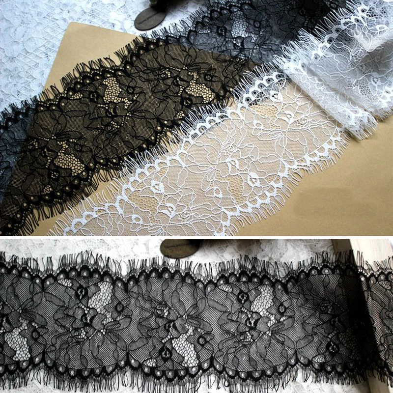 6 meters/Lot 13cm Wide Nylon Double edge Embroidery Eyelash Lace Trim Lace Sewing Craft DIY
6 meters/Lot 13cm Wide Nylon Double edge Embroidery Eyelash Lace Trim Lace Sewing Craft DIY