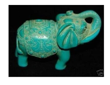 Яркая тибетская Бирюзовая статуя слона бесплатная доставка|statue|statue elephant |