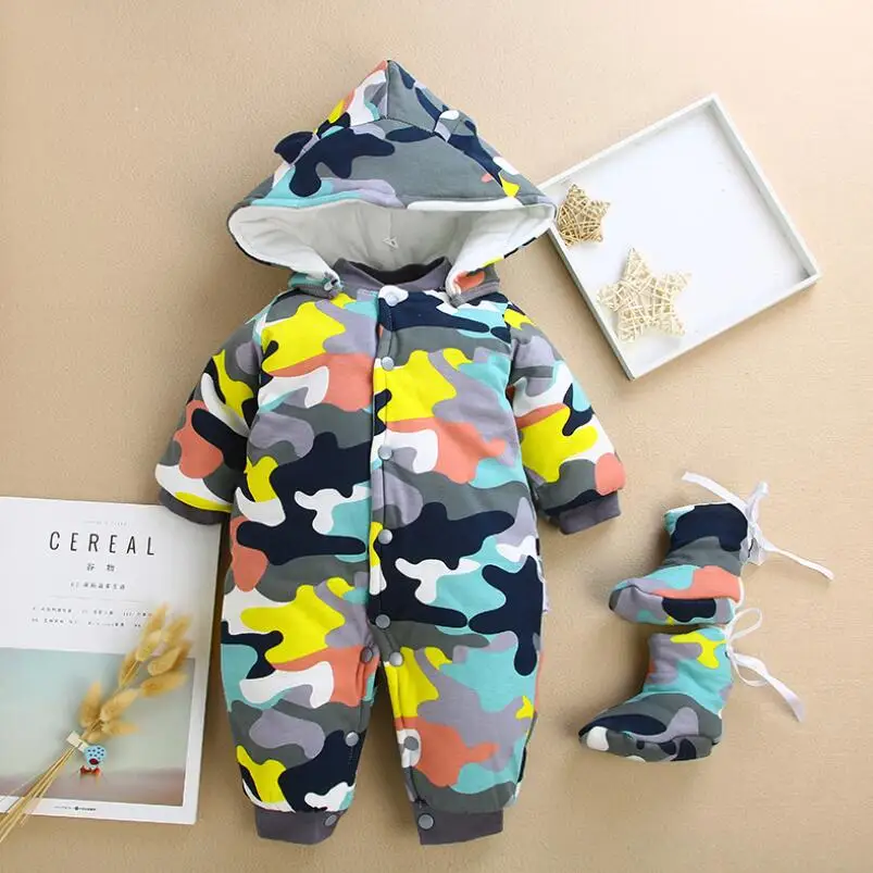 Baby Rompers Winter Thick Warm Costume Baby Boy Girl Clothes Camouflage Cartoon Long Sleeve Hooded Jumpsuit Kids Newborn Outfits
Baby Rompers Winter Thick Warm Costume Baby Boy Girl Clothes Camouflage Cartoon Long Sleeve Hooded Jumpsuit Kids Newborn Outfits