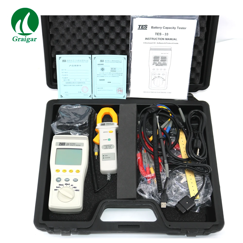 New Original Taiwan TES-33 Battery Capacity Tester Measure Battery Resistance Voltage
New Original Taiwan TES-33 Battery Capacity Tester Measure Battery Resistance Voltage