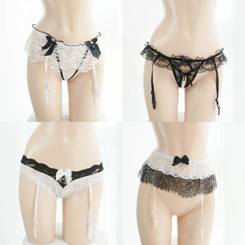 Maid Briefs Women Sexy Bow Lace Garter Belt Lingerie G-string Underwear Cosplay Garter Belt Sets Suspenders Lolita Panties
Maid Briefs Women Sexy Bow Lace Garter Belt Lingerie G-string Underwear Cosplay Garter Belt Sets Suspenders Lolita Panties