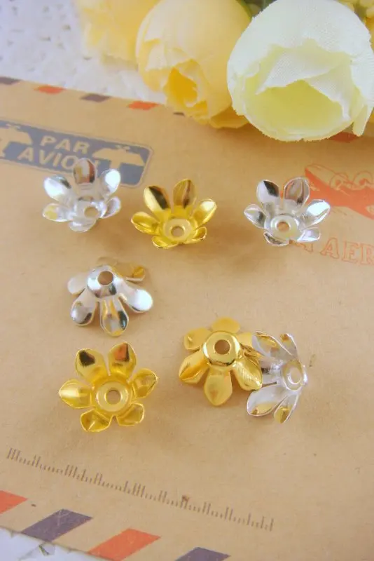 50pc/lot 12mmGold Silver Color Flower Metal Bead Caps DIY Jewelry Accessories Findings
50pc/lot 12mmGold Silver Color Flower Metal Bead Caps DIY Jewelry Accessories Findings