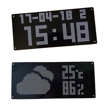 NTP Auto adjust time Wifi Network calibration time clock with weather temperature display glowing electronic LED wall clock
NTP Auto adjust time Wifi Network calibration time clock with weather temperature display glowing electronic LED wall clock