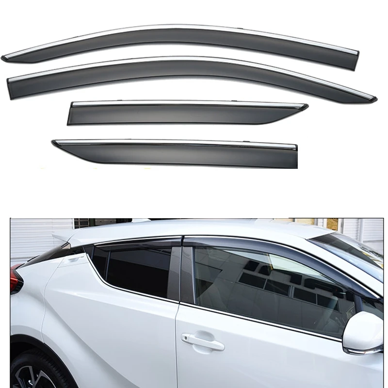 For Toyota C-HR CHR 2016 2017 ABS Plastic Window Visors Awnings Rain Sun Deflector Guard Vent Covers Protector 4Pcs Car Styling
For Toyota C-HR CHR 2016 2017 ABS Plastic Window Visors Awnings Rain Sun Deflector Guard Vent Covers Protector 4Pcs Car Styling