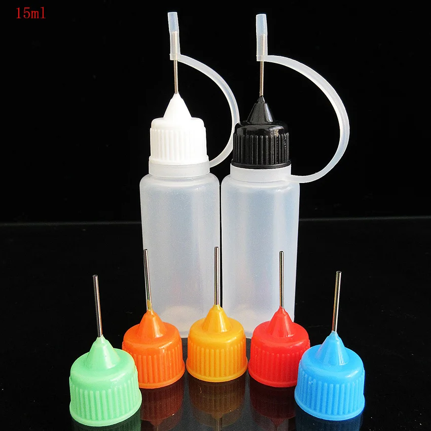 100pcs Wholesale Price Empty Refillable Plastic Bottle PE soft Squeeze 15ML Vapo Ego Smoke Accessories Dropper Needle Cap | Красота и