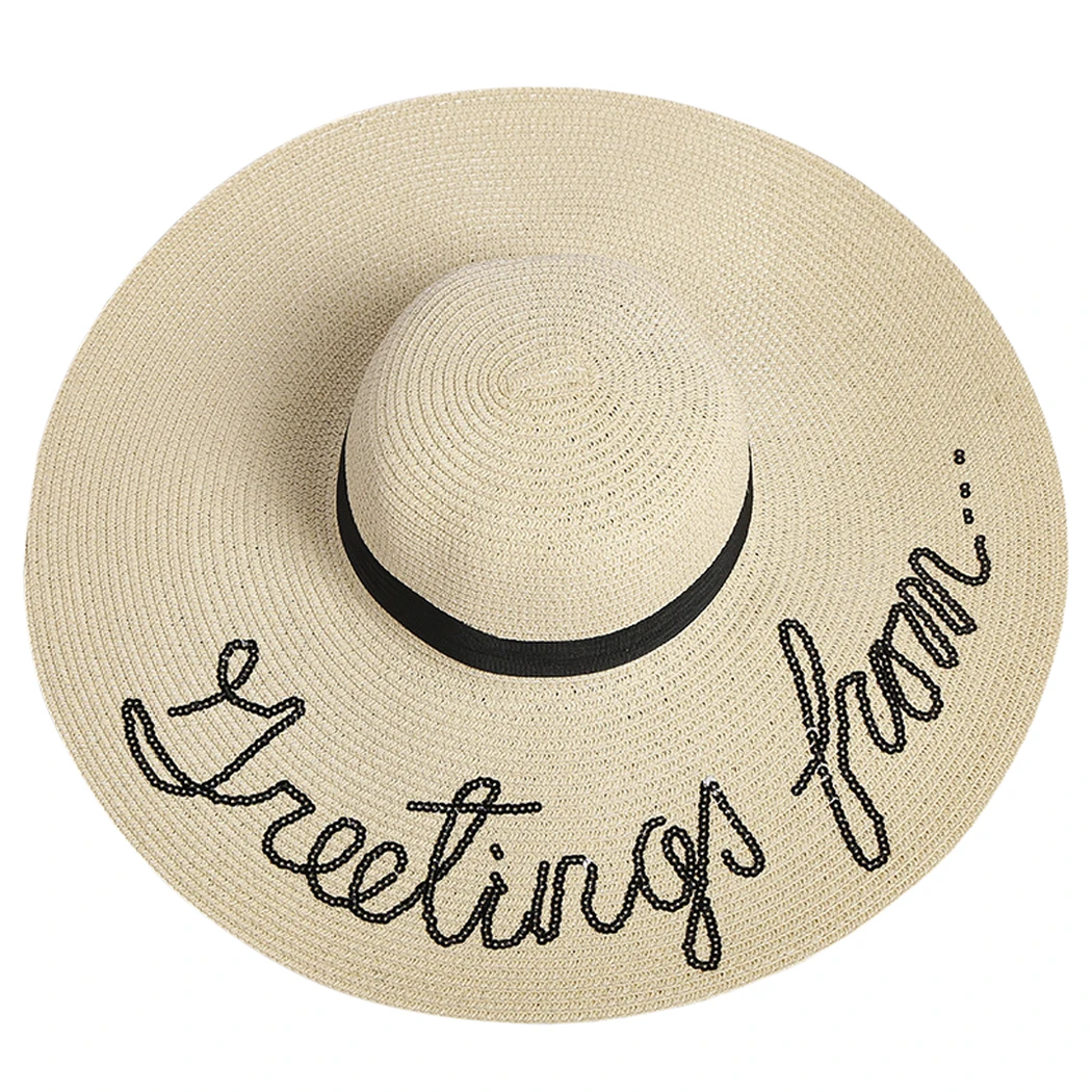New Arrival Outdoor Letter Embroidery Cap Big Brim Ladies Summer Straw Hat Youth Hats for Women Shade Sun Hats Beach Hat
New Arrival Outdoor Letter Embroidery Cap Big Brim Ladies Summer Straw Hat Youth Hats for Women Shade Sun Hats Beach Hat