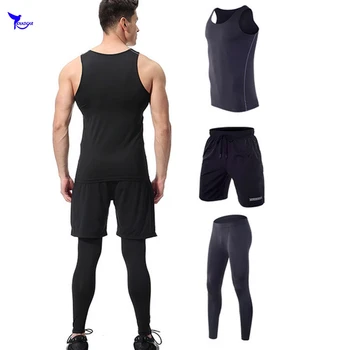 3Pcs/set Sleeveless Gym Fitness Running Set Men Compression Sportswear Stretchy Training Jogging Clothing Quick Dry Sport Suit
3Pcs/set Sleeveless Gym Fitness Running Set Men Compression Sportswear Stretchy Training Jogging Clothing Quick Dry Sport Suit