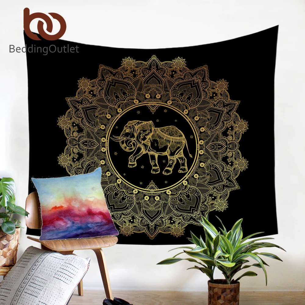 BeddingOutlet Indian Elephant Tapestry Animal Golden Printed Wall Hanging Mandala Art Carpet Decorative Tapestry 2 Sizes
BeddingOutlet Indian Elephant Tapestry Animal Golden Printed Wall Hanging Mandala Art Carpet Decorative Tapestry 2 Sizes