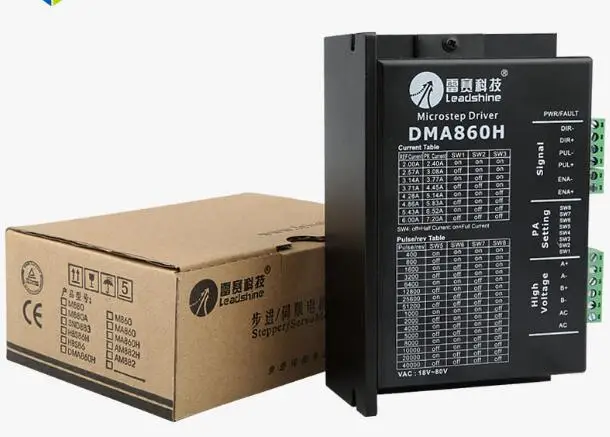 Free shipping Leadshine Base on DSP design 2-phase Digital Step Driver DMA860H fit Steper Motor nema 23 and nema34 work 30-80VDC
Free shipping Leadshine Base on DSP design 2-phase Digital Step Driver DMA860H fit Steper Motor nema 23 and nema34 work 30-80VDC
