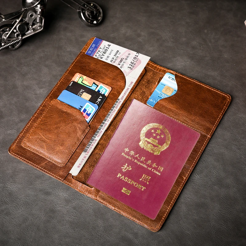 Genuine Leather Passport Cover travel document Case air ticket Wallet License Credit Card Holder
Genuine Leather Passport Cover travel document Case air ticket Wallet License Credit Card Holder