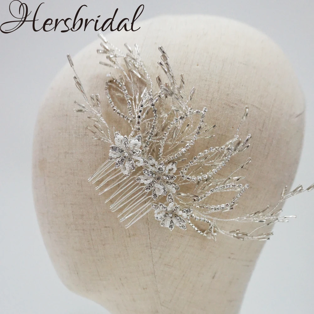 Antique Silver Crystal Bridal Hair Comb Spary Beads Beaded Wedding Headpiece Bridal Hair Jewelry 2019
Antique Silver Crystal Bridal Hair Comb Spary Beads Beaded Wedding Headpiece Bridal Hair Jewelry 2019