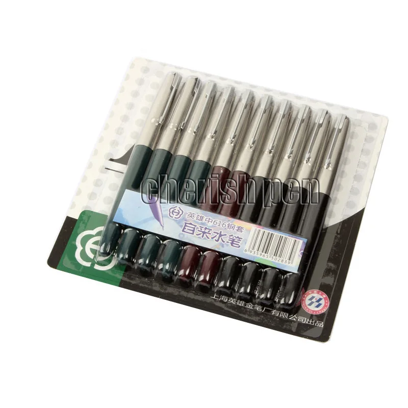 10pcs/lot Hero 616 Silver Clip 0.5mm Iridium Nib Fountain Pen Steel Pens Free Shipping Mix Colors
10pcs/lot Hero 616 Silver Clip 0.5mm Iridium Nib Fountain Pen Steel Pens Free Shipping Mix Colors