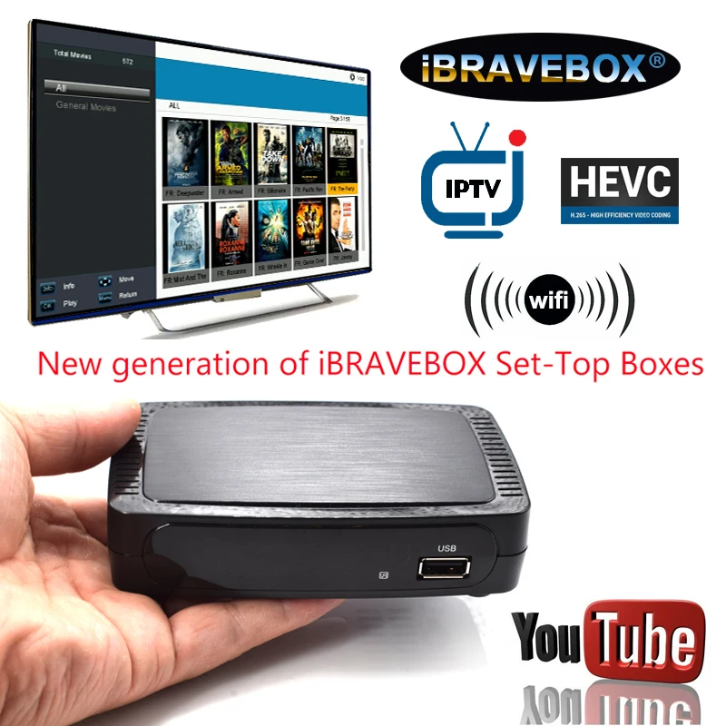 iBRAVEBOX M258 IPTV/OTT Box Internet Set Top Box HEVC&H.265 1080P For Stalke satellite receiver support YouTuBe online movice
iBRAVEBOX M258 IPTV/OTT Box Internet Set Top Box HEVC&H.265 1080P For Stalke satellite receiver support YouTuBe online movice
