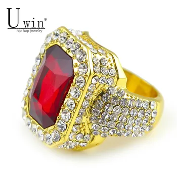 UWIN Men Hip hop Ring Rock Punk Style Alloy Gold Color Lced Out Full Rhinestone Square Red Blue Green Gem Crystal Rings Jewelry
UWIN Men Hip hop Ring Rock Punk Style Alloy Gold Color Lced Out Full Rhinestone Square Red Blue Green Gem Crystal Rings Jewelry