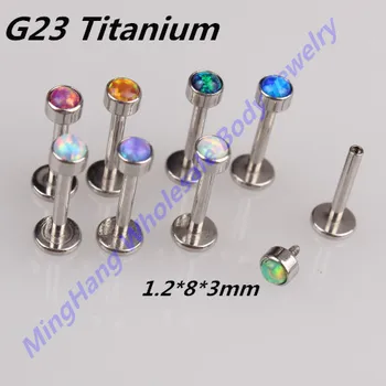 G23 Titanium Opal Internally Threaded Labret 16g Lip Piercing Ear Cartilage Helix Tragus Stud B Jewelry 8pcs/lot
G23 Titanium Opal Internally Threaded Labret 16g Lip Piercing Ear Cartilage Helix Tragus Stud B Jewelry 8pcs/lot