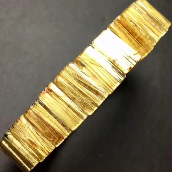 100% Natural Gold Yellow Rutilated Quartz Crystal Rectangle Beads 13x7mm Bracelet Bangle Wealthy Woman Man Bangle AAAAAA
100% Natural Gold Yellow Rutilated Quartz Crystal Rectangle Beads 13x7mm Bracelet Bangle Wealthy Woman Man Bangle AAAAAA