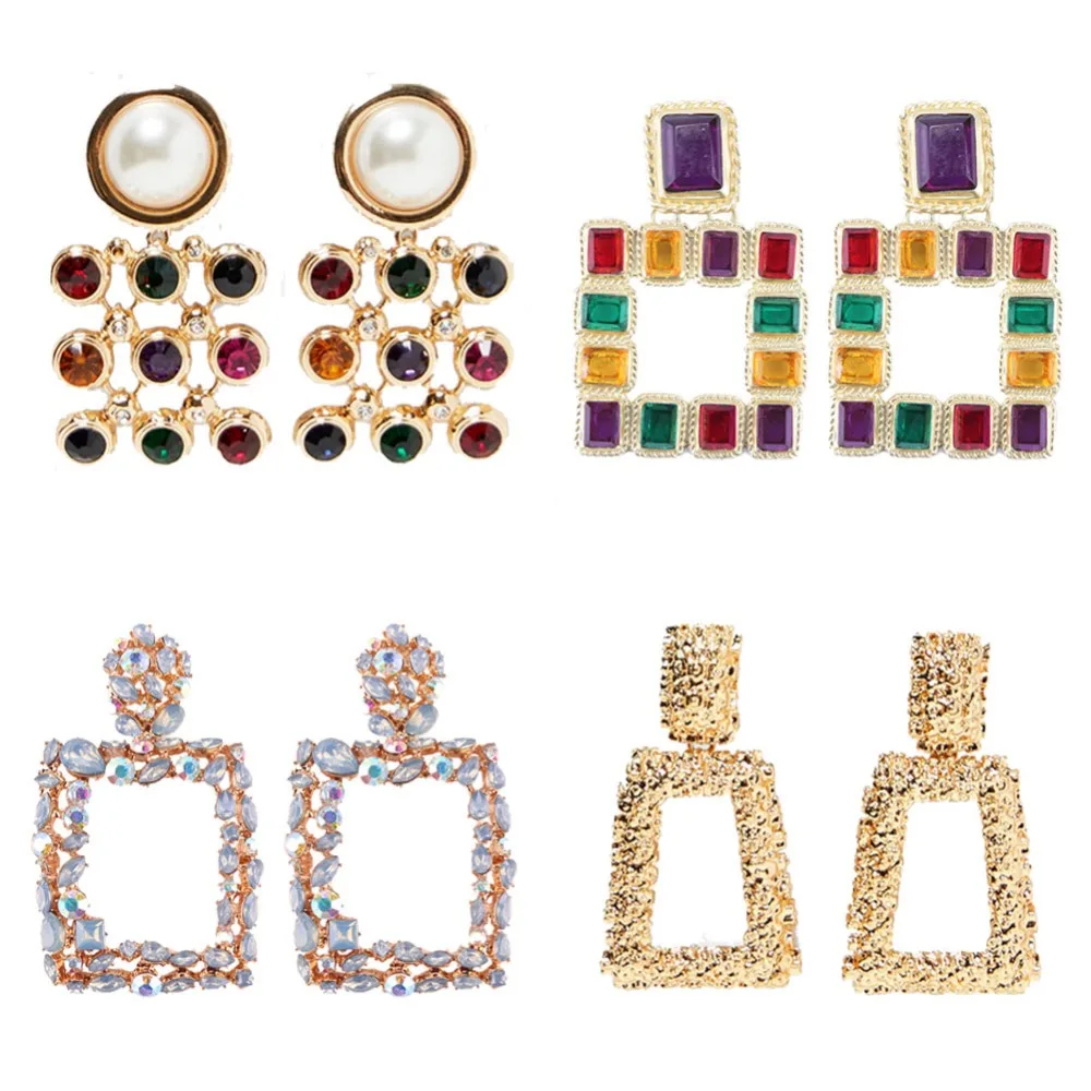 Vedawas Trendy ZA Square Metal Statement Earrings For Women Gift Dangle Rhinestone Crystal Drop Earring Jewelry Wholesale xg1970
Vedawas Trendy ZA Square Metal Statement Earrings For Women Gift Dangle Rhinestone Crystal Drop Earring Jewelry Wholesale xg1970