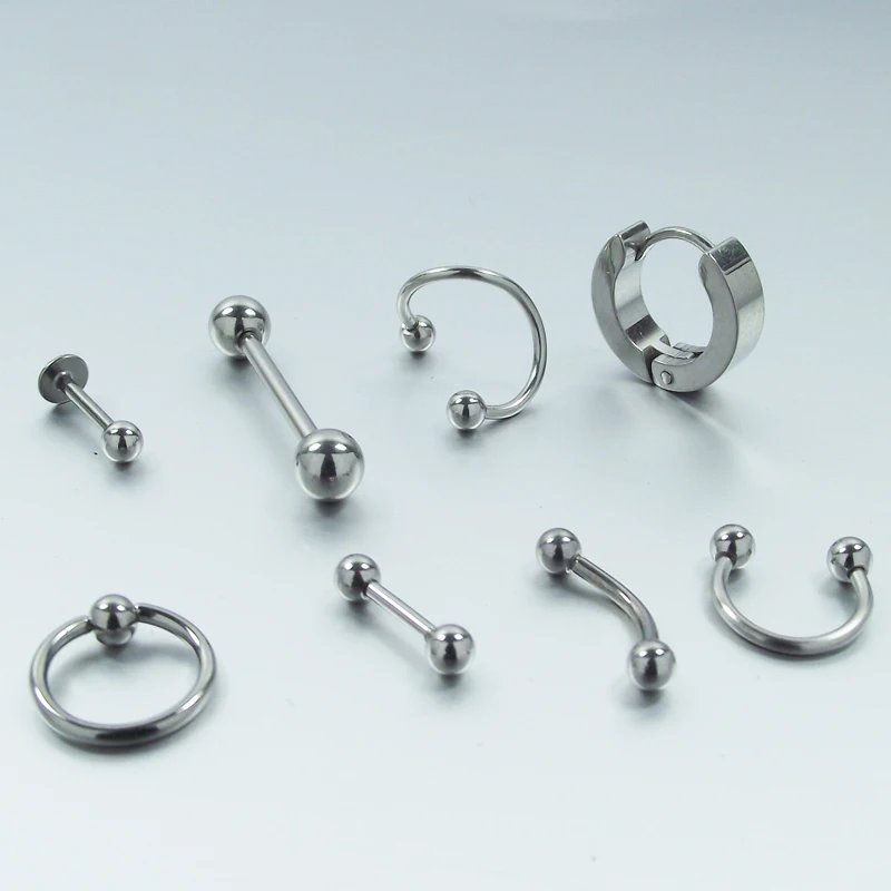 8 pieces/set Stainless Steel Circular Barbell Nostril Nose Eyebrow Belly Ring Nipple Helix Earring Cartilage Body Jewelry Kit
8 pieces/set Stainless Steel Circular Barbell Nostril Nose Eyebrow Belly Ring Nipple Helix Earring Cartilage Body Jewelry Kit