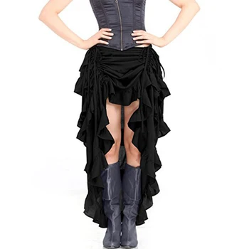 Black Adjustable Asymmetrical Ruffle Gothic Clothing Styles Victorian Steampunk Skirt Long Vintage Skirts For Women Match Corset
Black Adjustable Asymmetrical Ruffle Gothic Clothing Styles Victorian Steampunk Skirt Long Vintage Skirts For Women Match Corset
