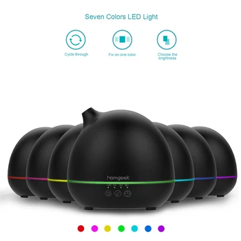 Homgeek 400ml Aroma Essential Oil Diffuser Air Humidifier Aroma Diffuse 7-Color LED Lights Adjustable Mist Maker for Office Home
Homgeek 400ml Aroma Essential Oil Diffuser Air Humidifier Aroma Diffuse 7-Color LED Lights Adjustable Mist Maker for Office Home