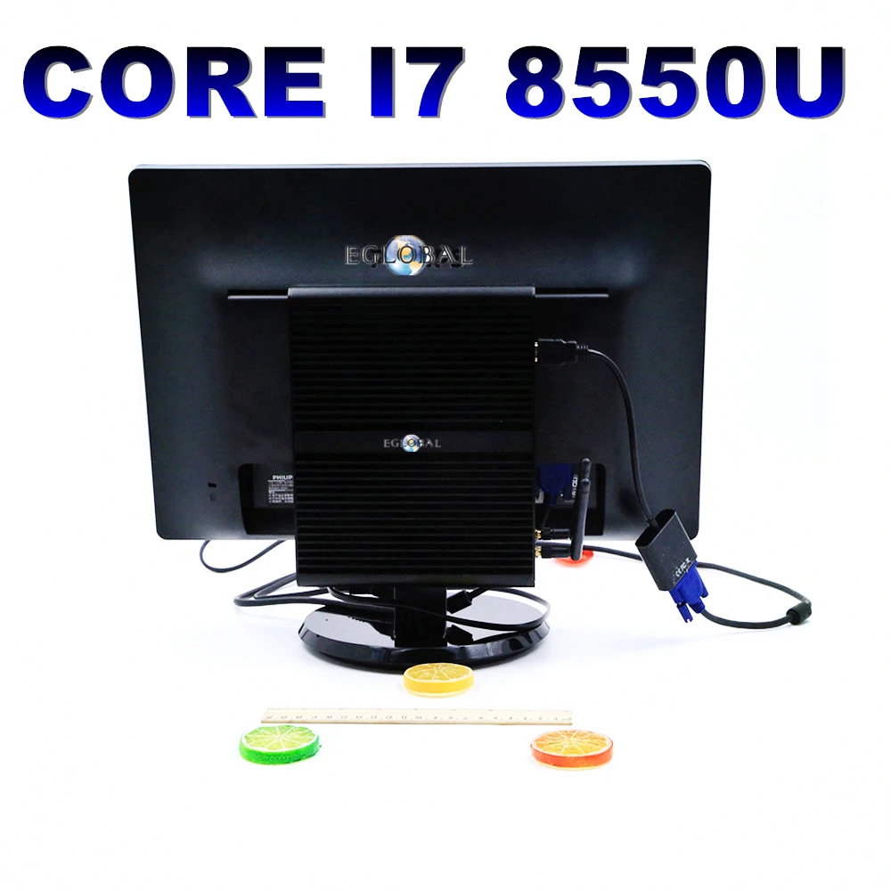 Фото Мини компьютер Intel Core i7 8550U четыре ядра без вентилятора Windows 10 pro - купить