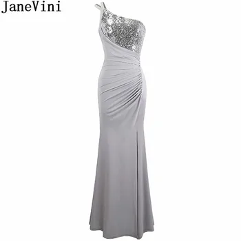 JaneVini Gray One Shoulder Maxi Evening Dresses Mermaid Sequin Sleeveless Split Lebanon Plus Size Mother of the Bride Dresses
JaneVini Gray One Shoulder Maxi Evening Dresses Mermaid Sequin Sleeveless Split Lebanon Plus Size Mother of the Bride Dresses