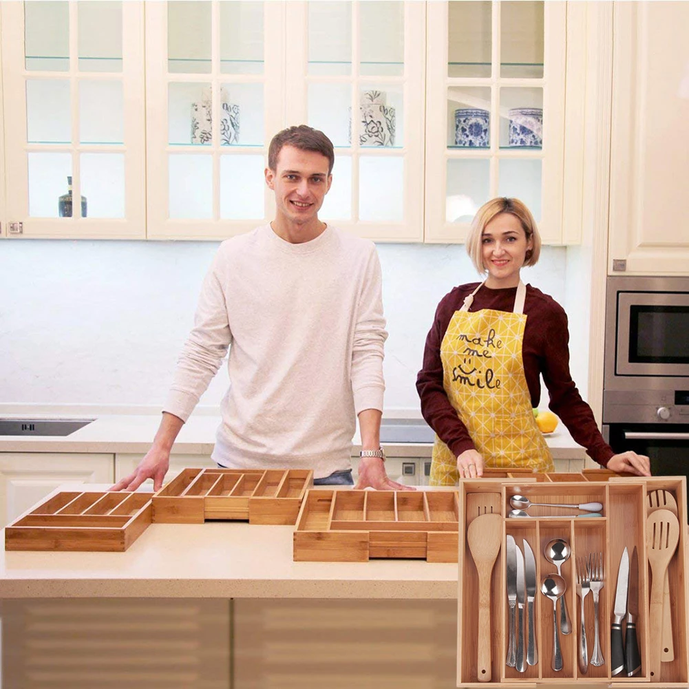 Expandable Cutlery Bamboo Drawer Organizer Cutlery Tray Multi-functional Drawer Case Cutlery Kitchen Office Bedroom Storage Box
Expandable Cutlery Bamboo Drawer Organizer Cutlery Tray Multi-functional Drawer Case Cutlery Kitchen Office Bedroom Storage Box