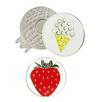 PINMEI Golf Ball Mark Magnetic Hat Clip Sets 1pc Crystal Icecream Golf Marker 1pc Strawberry Ball Mark &1pcs Cap Clip for Golfer
PINMEI Golf Ball Mark Magnetic Hat Clip Sets 1pc Crystal Icecream Golf Marker 1pc Strawberry Ball Mark &1pcs Cap Clip for Golfer