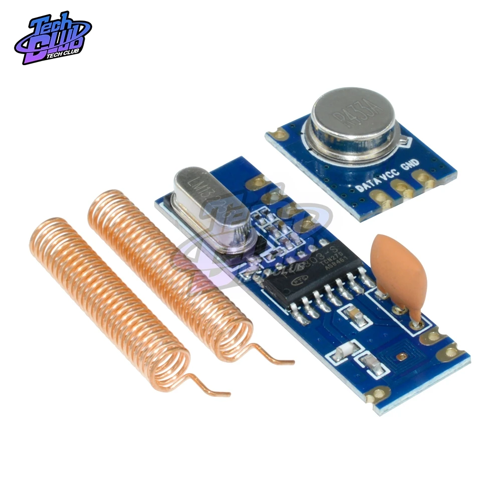 1 Set 433MHz 100 Meters Wireless Module Kit ASK Transmitter STX882+ ASK Receiver SRX882 + 2PCs Copper Spring Antenna
1 Set 433MHz 100 Meters Wireless Module Kit ASK Transmitter STX882+ ASK Receiver SRX882 + 2PCs Copper Spring Antenna
