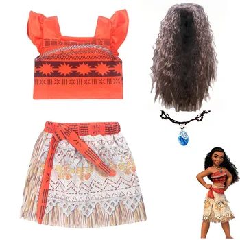 Moana Dress for Girls Vaiana Princess Dresses Kid Party Costumes Vestido Infantil With Wig Necklace Little Girl Fantasy Clothes
Moana Dress for Girls Vaiana Princess Dresses Kid Party Costumes Vestido Infantil With Wig Necklace Little Girl Fantasy Clothes
