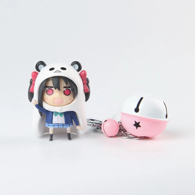 9 pcsset Anime Sankaku Head Himouto! Umaru-chan Doma Umaru pvc figure toys keychain (3)