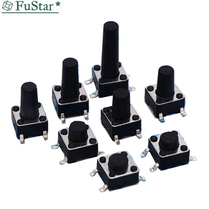 50PCS/LOT SMD 4.5X4.5X3.8/4.3/5/6/7/8/8.5/9MM Tactile Tact Push Button Micro Switch Momentary Push Button 4.5*4.5*4.3 mm Hot
50PCS/LOT SMD 4.5X4.5X3.8/4.3/5/6/7/8/8.5/9MM Tactile Tact Push Button Micro Switch Momentary Push Button 4.5*4.5*4.3 mm Hot