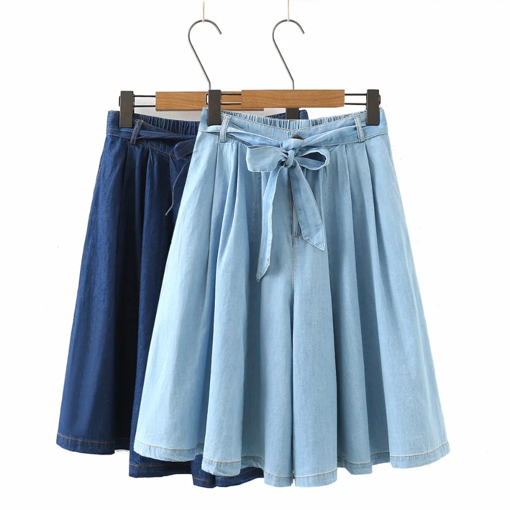Summer High Waist Soft Denim Shorts Women Loose Vintage Casual Shorts Elastic Waist A-Line Blue Wide Leg Jeans Shorts Skirts
Summer High Waist Soft Denim Shorts Women Loose Vintage Casual Shorts Elastic Waist A-Line Blue Wide Leg Jeans Shorts Skirts