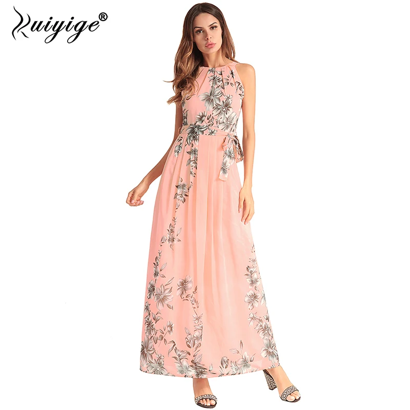 Ruiyige Women Summer Dress Chiffon Halter Floral Print Maxi Dresses Tunic Sleeveless Party Boho Vestidos Lining Long Beach Robe
Ruiyige Women Summer Dress Chiffon Halter Floral Print Maxi Dresses Tunic Sleeveless Party Boho Vestidos Lining Long Beach Robe