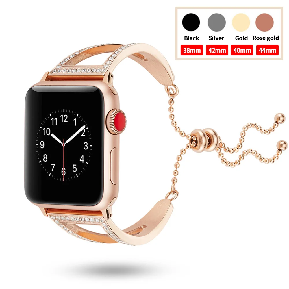 New Diamond Strap Bracelet for Apple Watch Band 38mm 42mm 40mm 44mm Women Stainless Steel Belt for Apple Watch Series 4 3 2 1
New Diamond Strap Bracelet for Apple Watch Band 38mm 42mm 40mm 44mm Women Stainless Steel Belt for Apple Watch Series 4 3 2 1