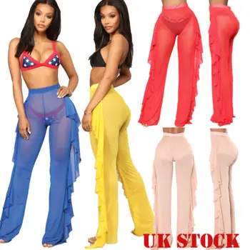 2019 New Fashion Hot Sexy Charming Women High Waist See Through Flared Leg Mesh Summer Beach Long Mesh Pants Cover Up Trousers
2019 New Fashion Hot Sexy Charming Women High Waist See Through Flared Leg Mesh Summer Beach Long Mesh Pants Cover Up Trousers