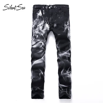 Silentsea Mens Jeans Pants Slim Fit Distressed Hip Hop Jeans Male Lion Print Rock Denim Male Streetwear Men Jean Punk Trousers
Silentsea Mens Jeans Pants Slim Fit Distressed Hip Hop Jeans Male Lion Print Rock Denim Male Streetwear Men Jean Punk Trousers