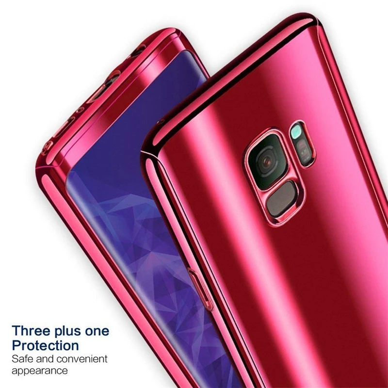 360 зеркальный чехол для Samsung Galaxy s8 s9 plus s9plus роскошный блестящий Samaung s7 edge s8plus