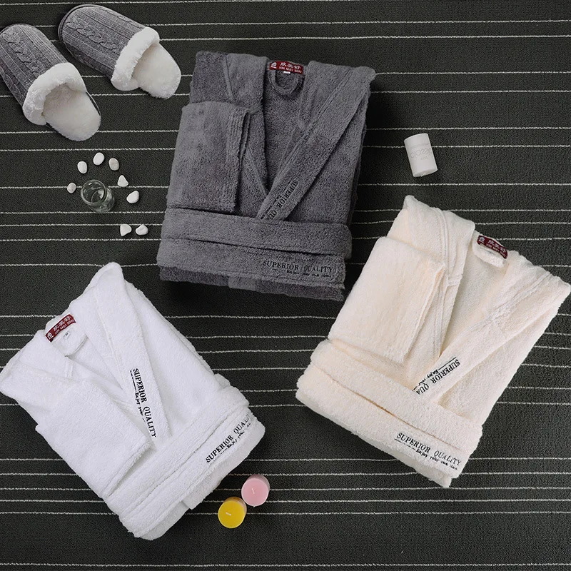 Winter Men Bathrobe Hooded Women Autumn Thick Warm Towel Terry Sleepwear Long Robe Hotel Spa Soft Long Kimono Bath Robe
Winter Men Bathrobe Hooded Women Autumn Thick Warm Towel Terry Sleepwear Long Robe Hotel Spa Soft Long Kimono Bath Robe