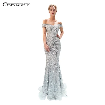 CEEWHY Boat Neck Long Evening Dress Sequinated Mermaid Evening Dresses Beaded Lebanon Evening Gown Robe de Soiree Longue
CEEWHY Boat Neck Long Evening Dress Sequinated Mermaid Evening Dresses Beaded Lebanon Evening Gown Robe de Soiree Longue